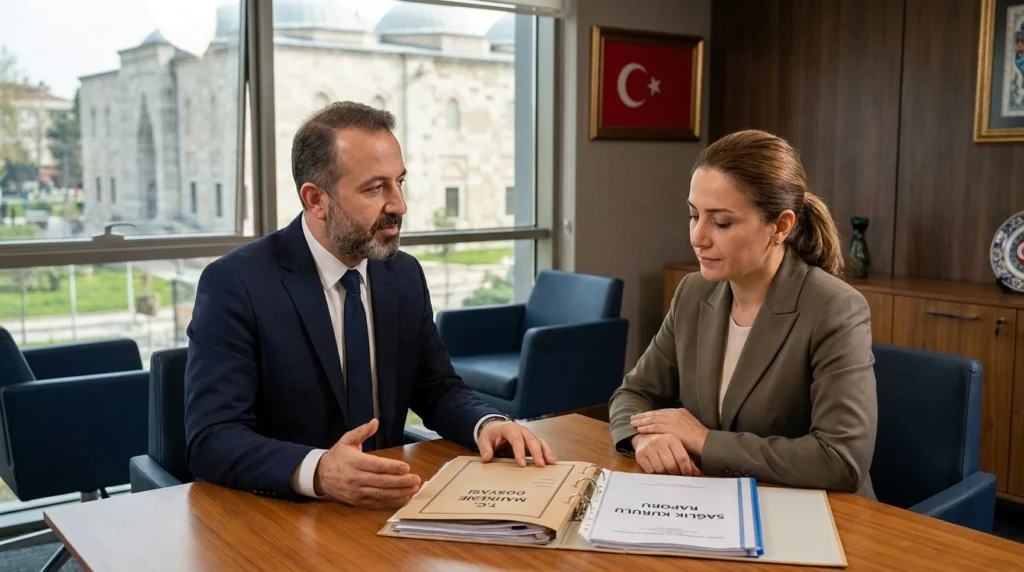Akıl hastalığı sebebiyle boşanma davasını avukatıyla değerlendiren müvekkil