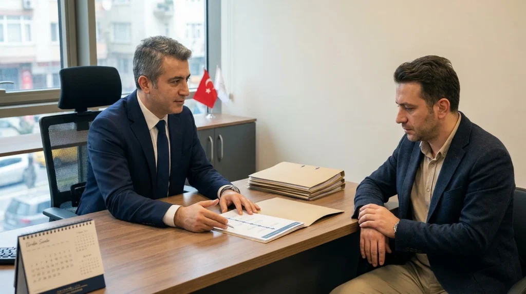 Boşanma davasının süresini avukatıyla değerlendiren müvekkil