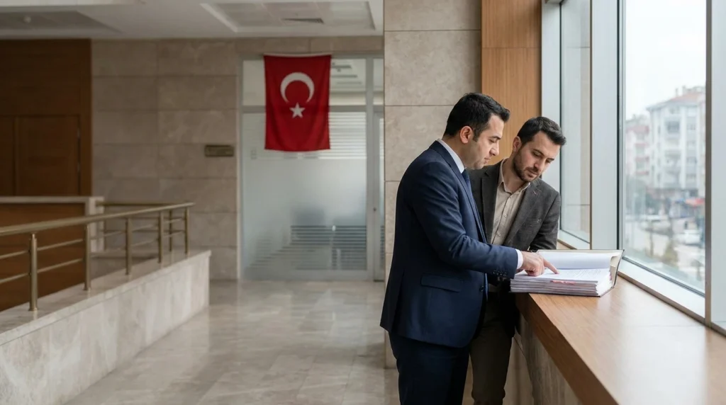 Ceza davaları sürecini görüşen avukat ve müvekkil