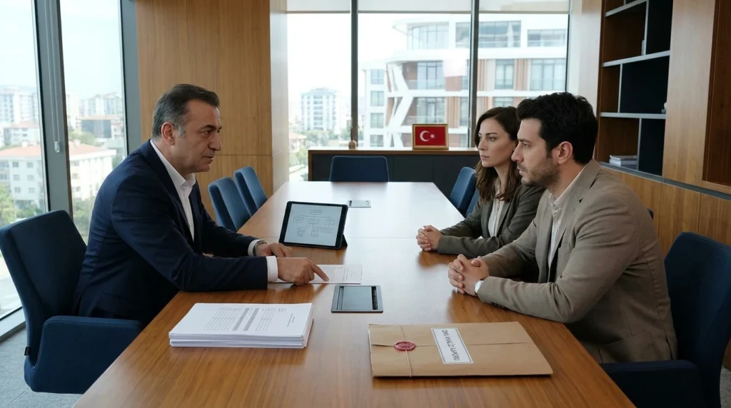 Soybağına ilişkin davalar hakkında avukatla nüfus kayıtlarını inceleyen müvekkiller